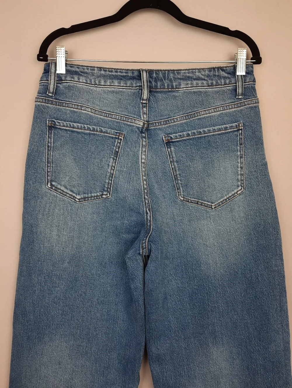 Quince Bella High Rise Stretch Barrel Jeans in Atlantic Blue size 30 - Picture 5 of 15
